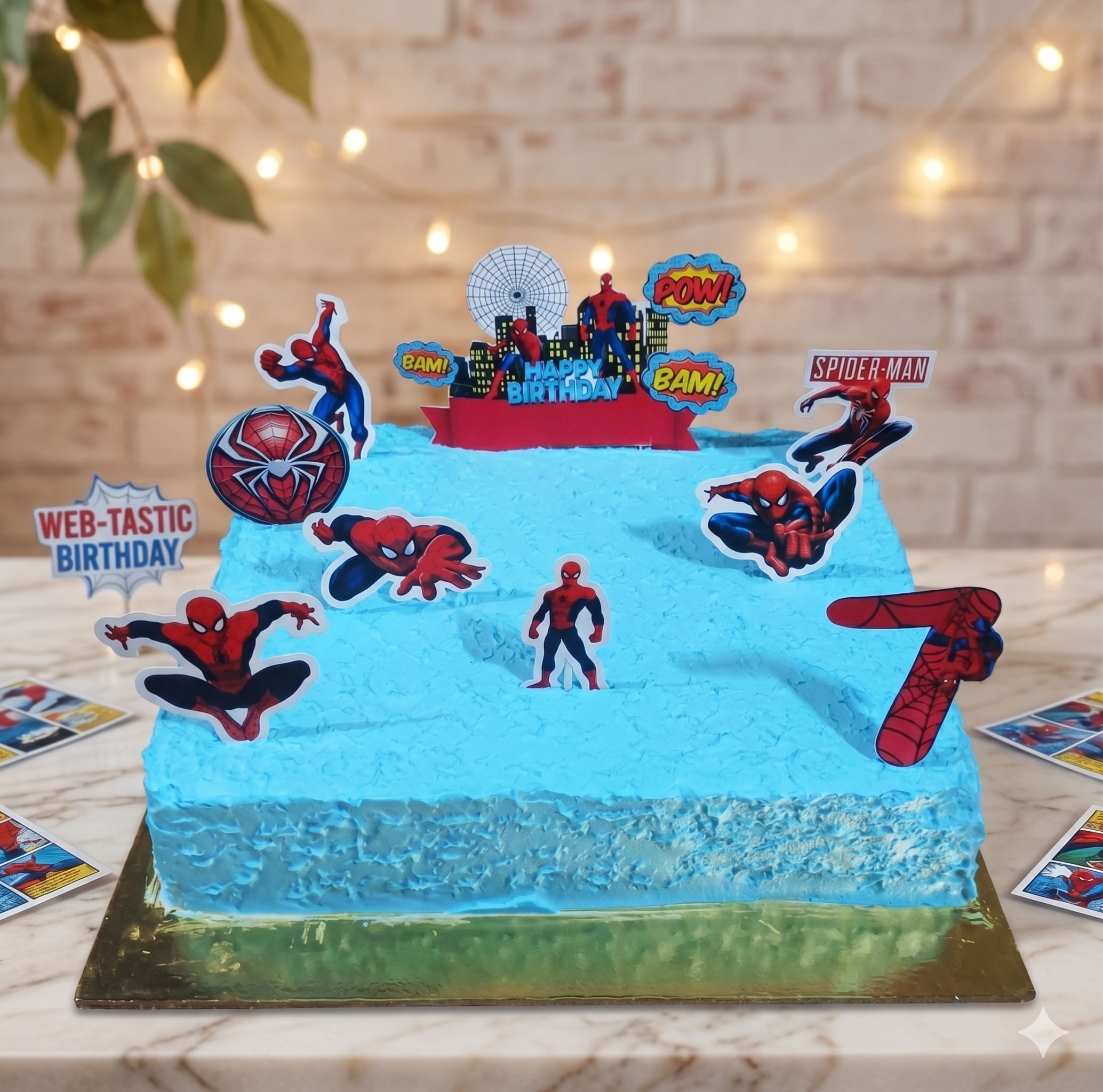 Spiderman Theme Cake