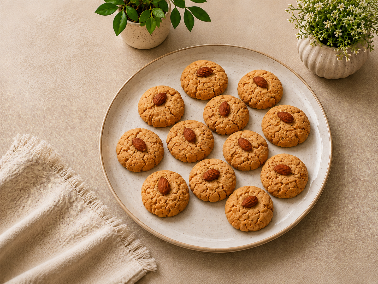 Oats & Almond Cookies
